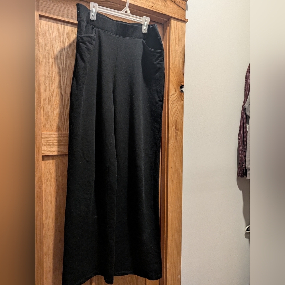 Woolx Black Wide-Leg Ellie Pants